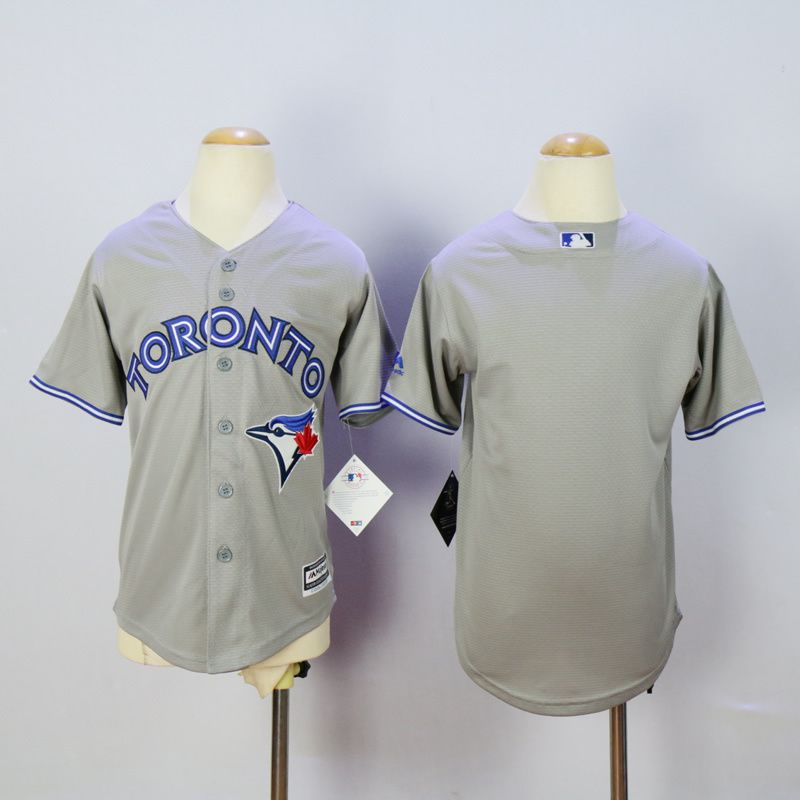 Youth Toronto Blue Jays Blank Grey MLB Jerseys